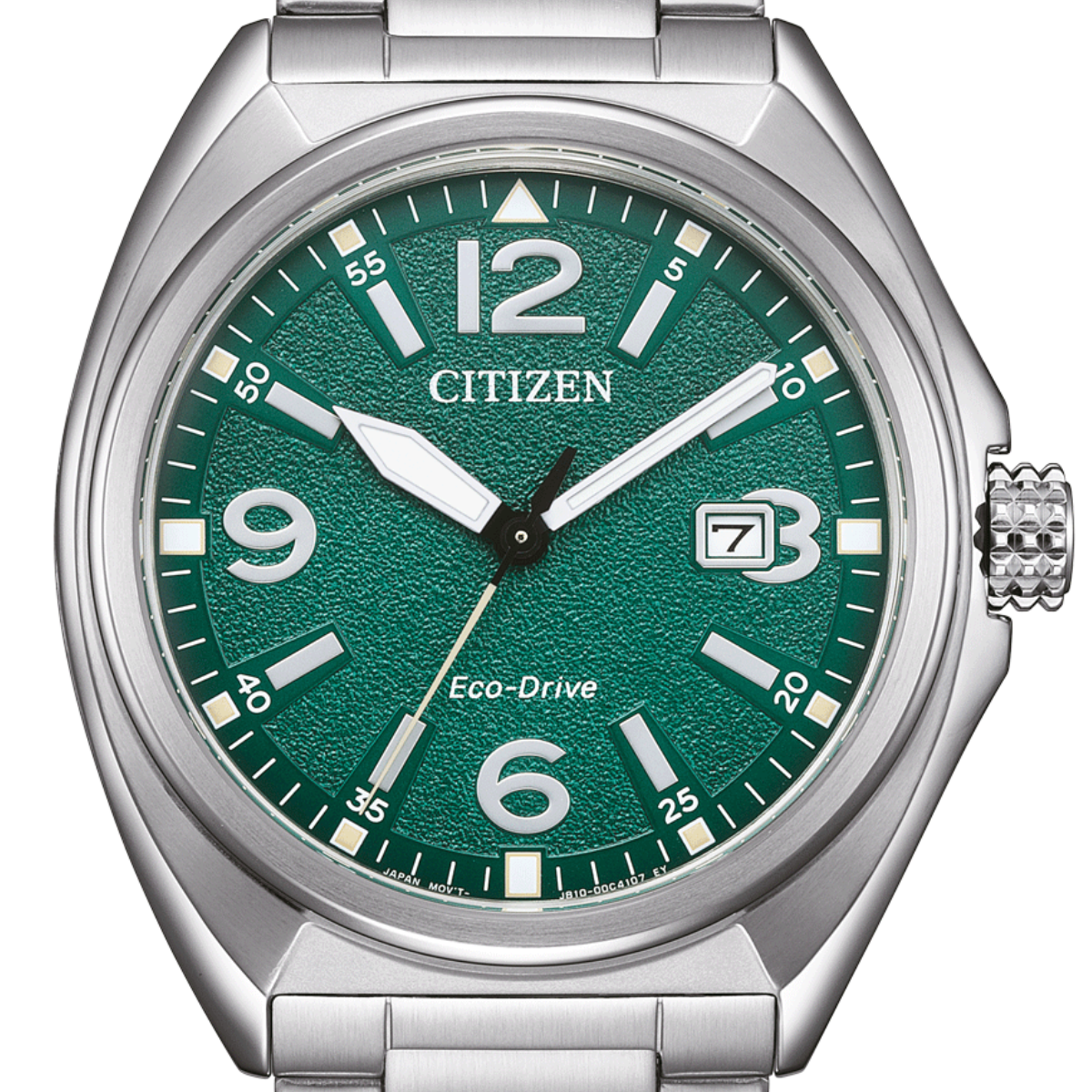 Citizen AW1571-76X Eco-Drive Sports: Green Dial Steel Bracelet