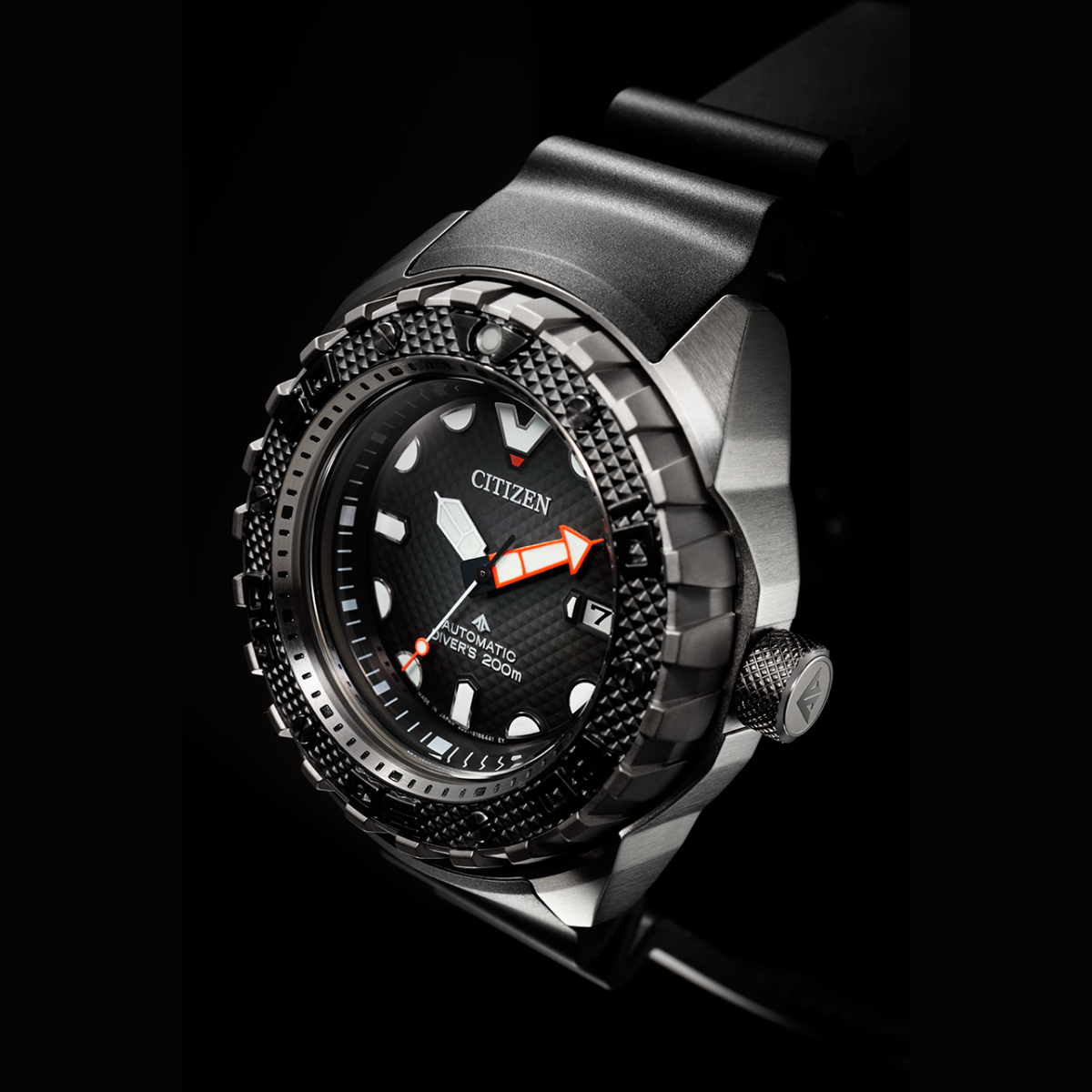Citizen Promaster NB6004-08E NB6004 Automatic Diver Black Dial Rubber Mens Watch