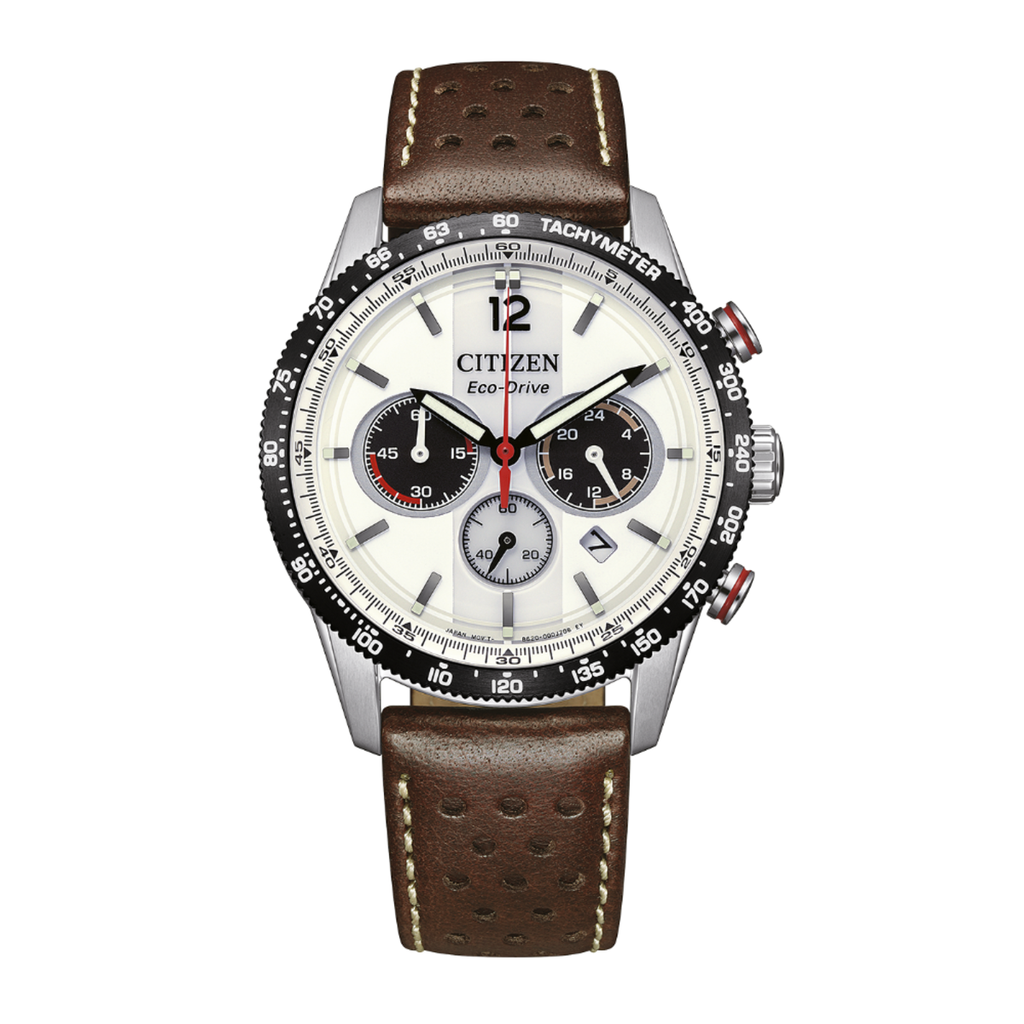 Citizen CA4714-04A Racing Chronograph | Eco-Drive Panda Dial Watch