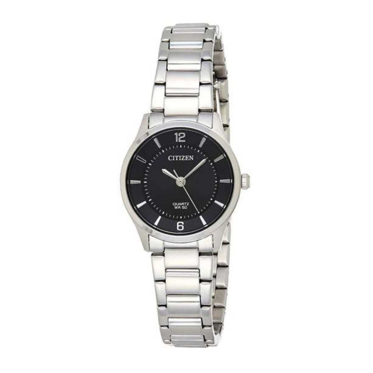 Citizen Quartz Black Dial Stainless Steel Ladies Watch ER0201-81E