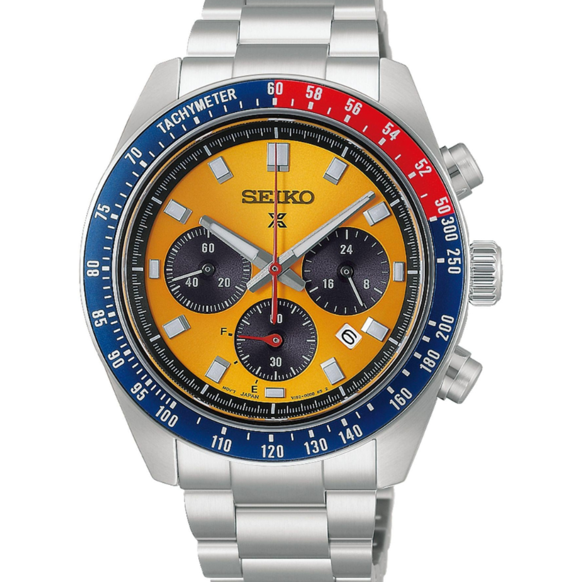 Seiko Prospex Speedtimer Solar Chronograph Yellow Dial Watch HBJ004P1