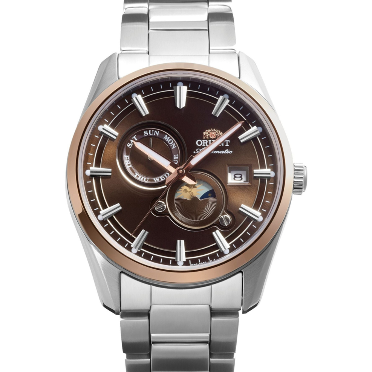Orient Contemporary "Stretto Sun and Moon" | RA-AK0313Y Rose Gold Accents
