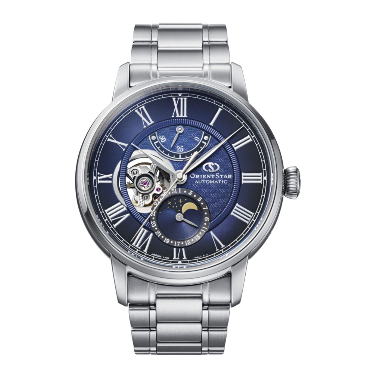 Orient Star | Classic M45 F7 Moon Phase Semi-Skeleton Watch RE-BT0006L