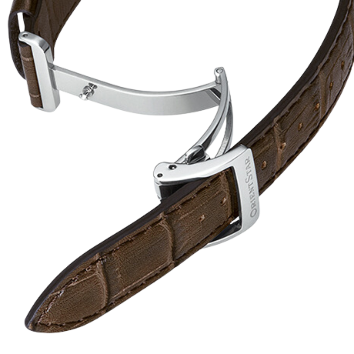 Orient Star RE-AV0006Y RE-AV0006Y00B Semi-Skeleton Automatic  Brown Dial Leather Watch