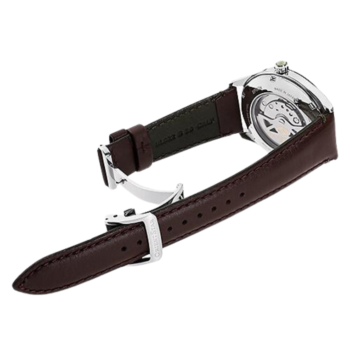 Orient Star RK-AT0202E Classic Semi-Skeleton Automatic Green Dial Leather Watch