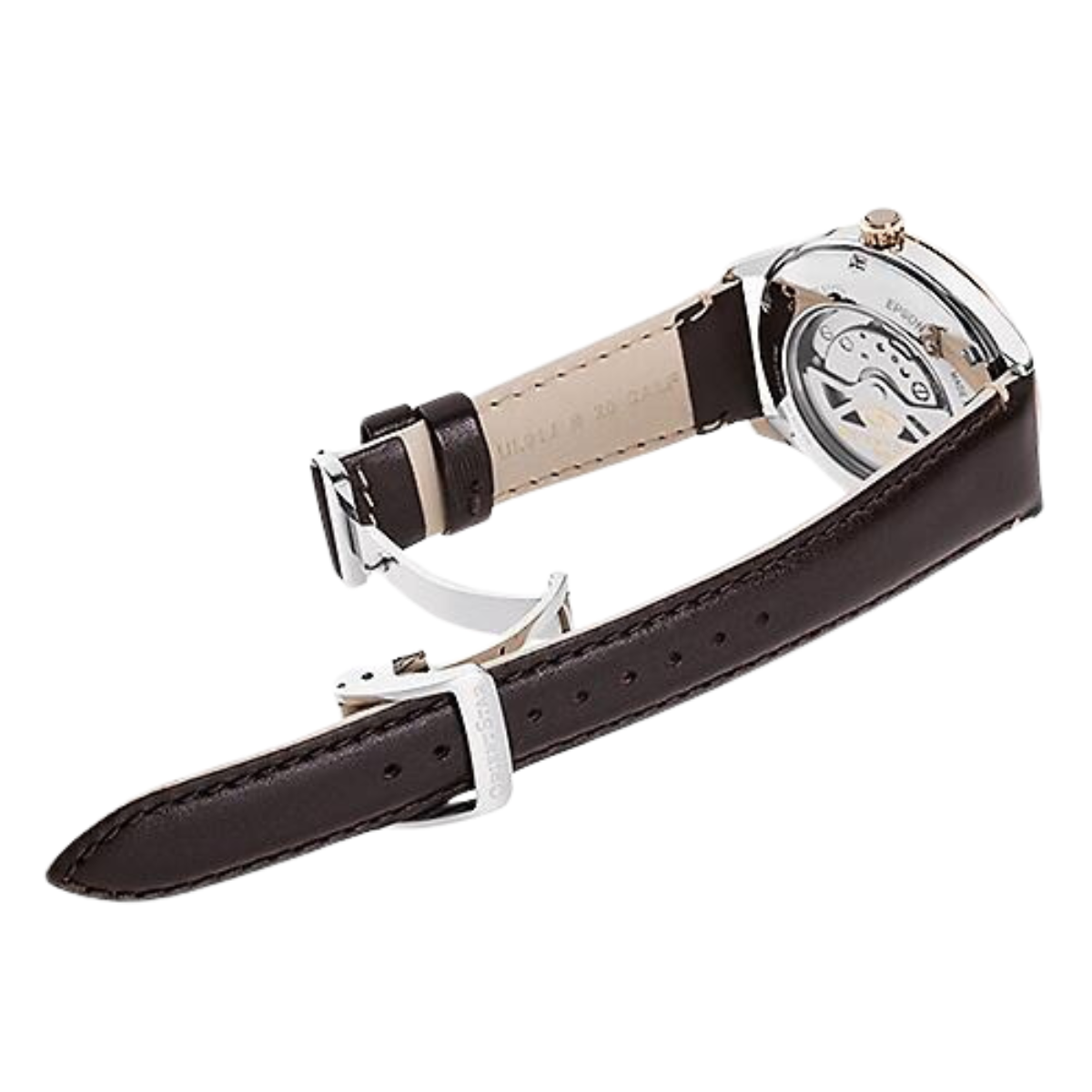Orient Star RK-AT0201G Classic Semi-Skeleton Automatic Beige Dial Leather Watch