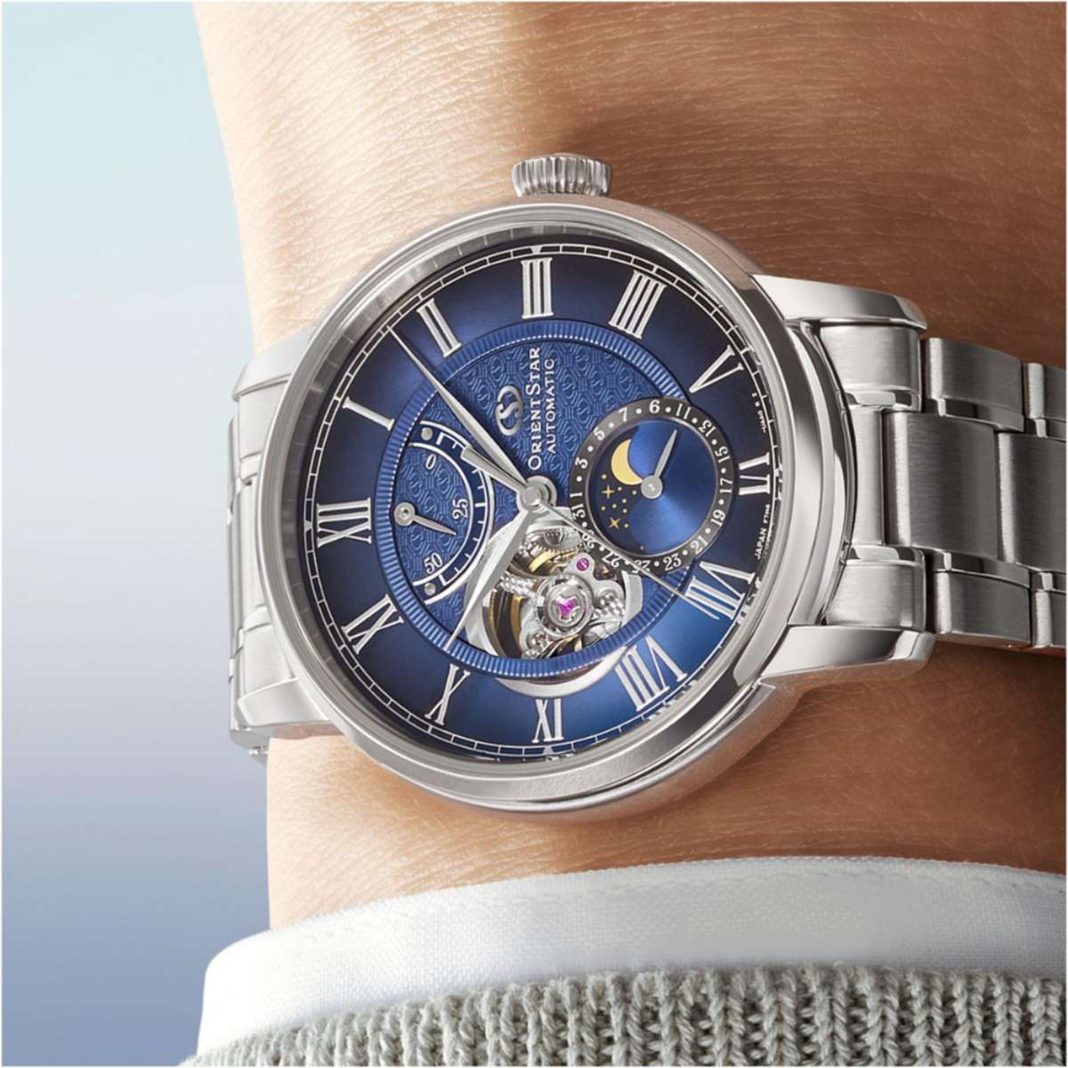 Orient Star | Classic M45 F7 Moon Phase Semi-Skeleton Watch RE-BT0006L
