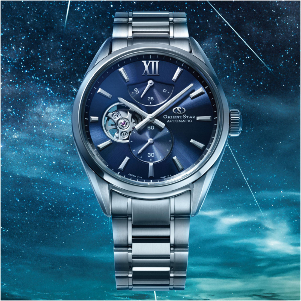 Orient Star | M34 F7 Semi Skeleton Blue Dial Automatic Watch RE-BY0010L