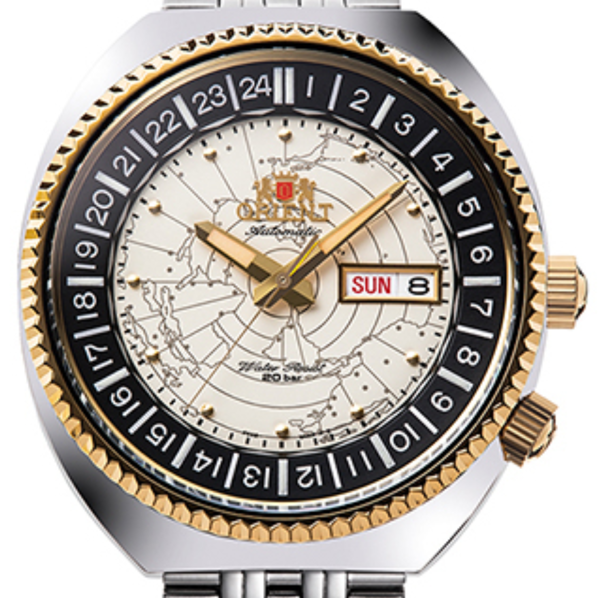 Orient White Dial World Map Revival RA-AA0E01S19B RA-AA0E01S Japan Automatic Watch