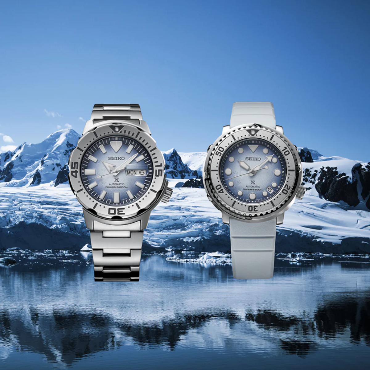 Seiko Prospex SRPG59K1 SRPG59K SRPG59 Antartica Monster Automatic Blue Dial Mens Watch