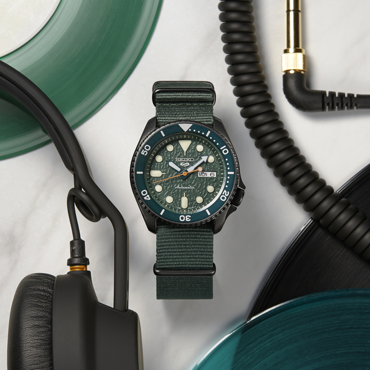 Seiko 5 Green Nylon SRPD77K1 SRPD77 SRPD77K Mechanical Watch