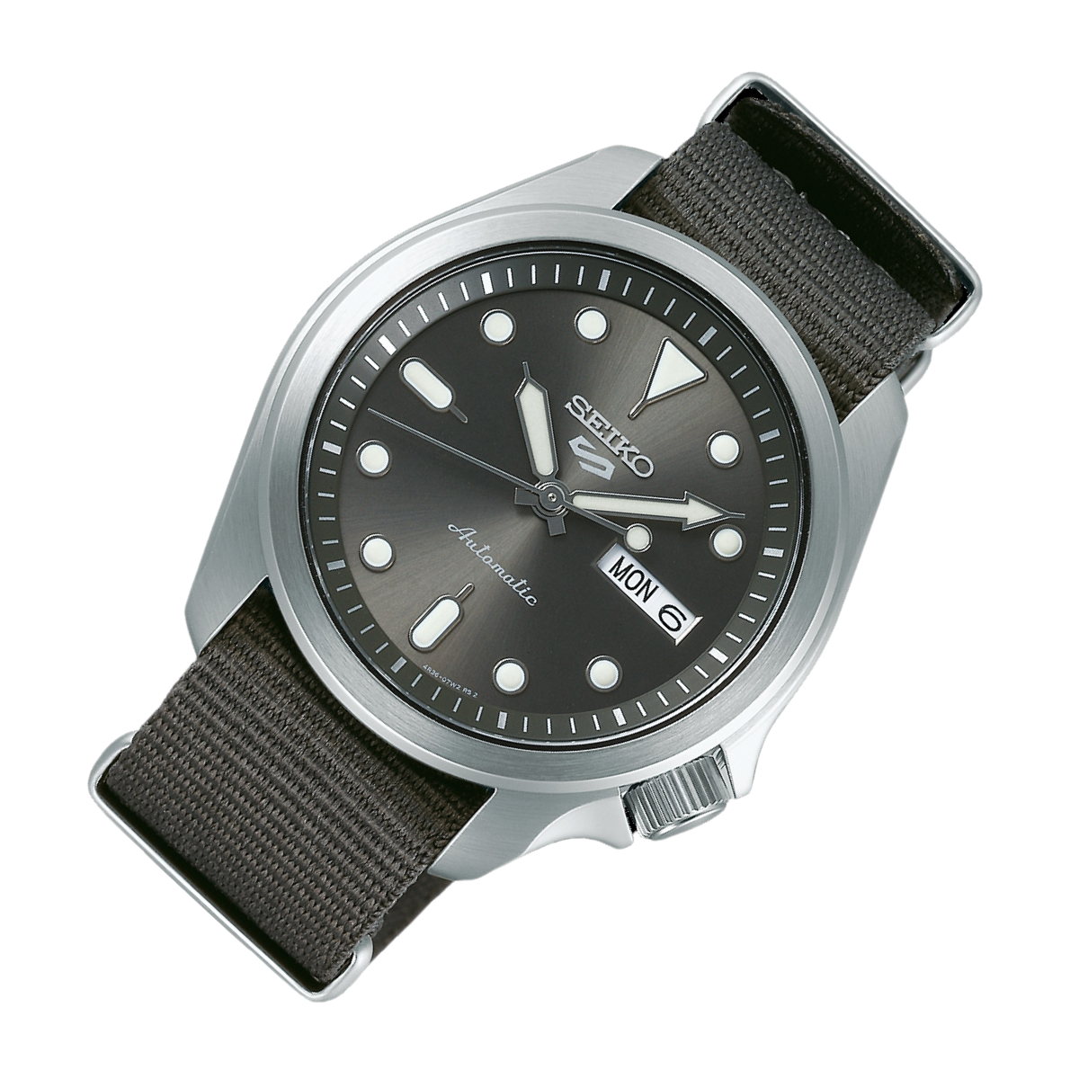 Seiko 5 Sports Grey Nylon 24 Jewels Watch SRPE61 SRPE61K SRPE61K1