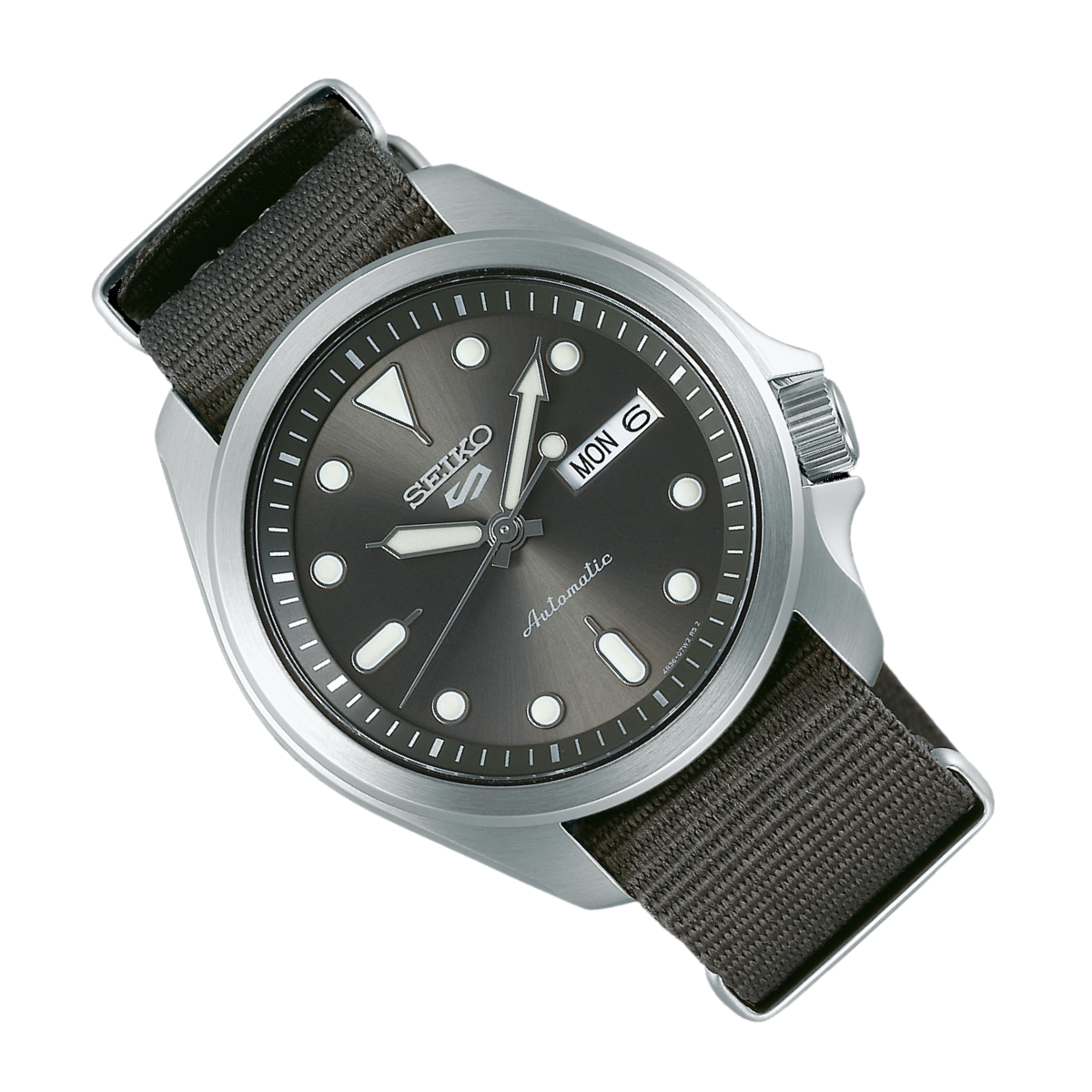 Seiko 5 Sports Grey Nylon 24 Jewels Watch SRPE61 SRPE61K SRPE61K1