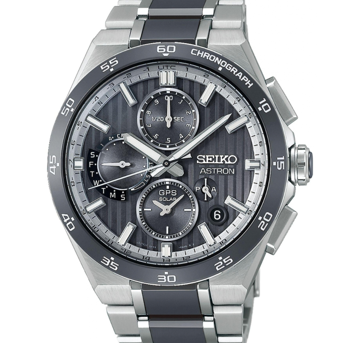 Seiko Astron GPS Solar Titanium Skyline Chronograph Watch HAB007J1