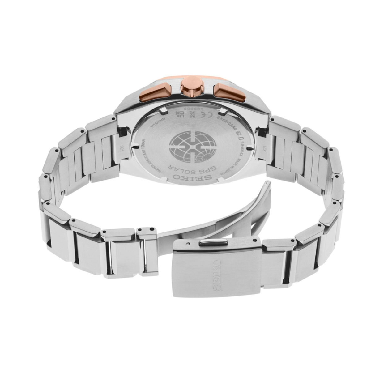 Seiko Astron SSJ014J1 GPS Solar Hexagon Rose Gold Edition Watch
