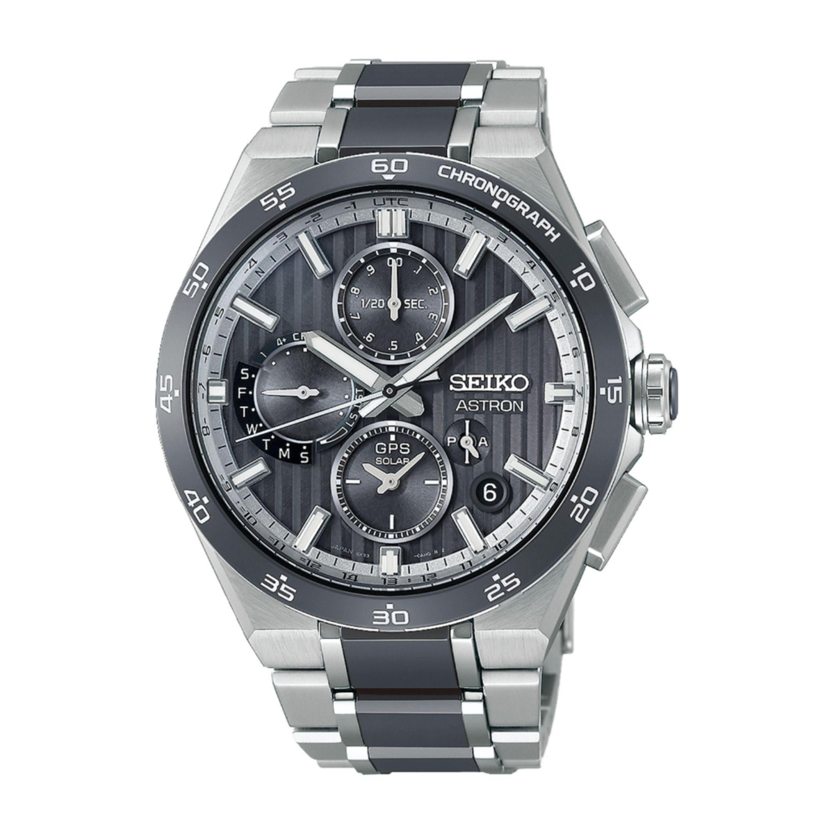 Seiko Astron GPS Solar Titanium Skyline Chronograph Watch HAB007J1