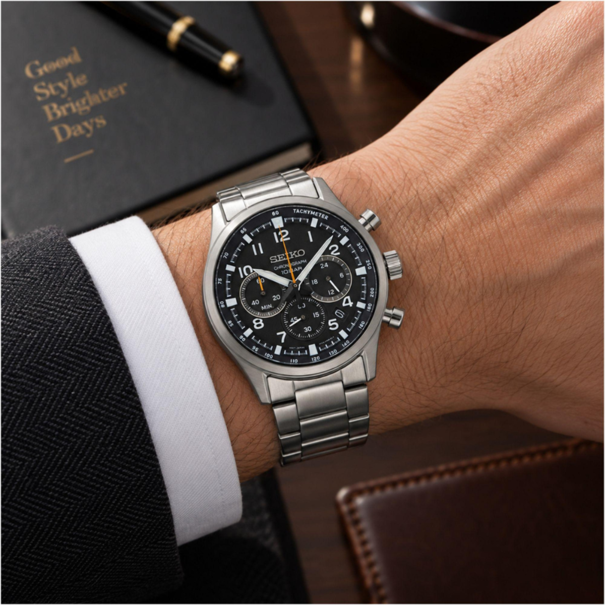 Seiko Chronograph Stainless Steel Men's Watch SSB447P1