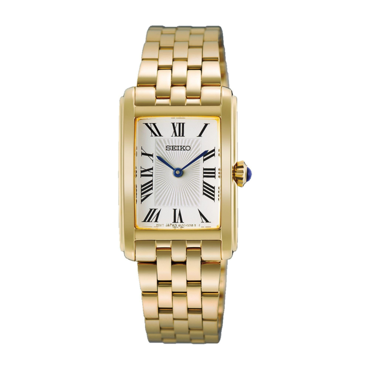 Seiko Essentials Women's Formal Rectangular Gold-Tone Watch HGG001P1