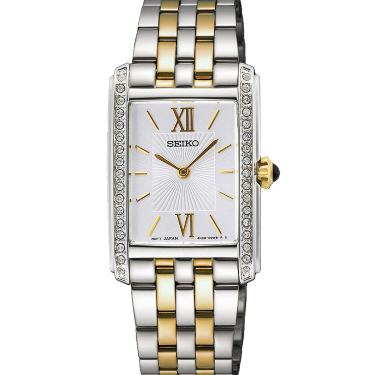 Seiko Essentials Women's Two-Tone Crystal Accent Watch SWR093P1