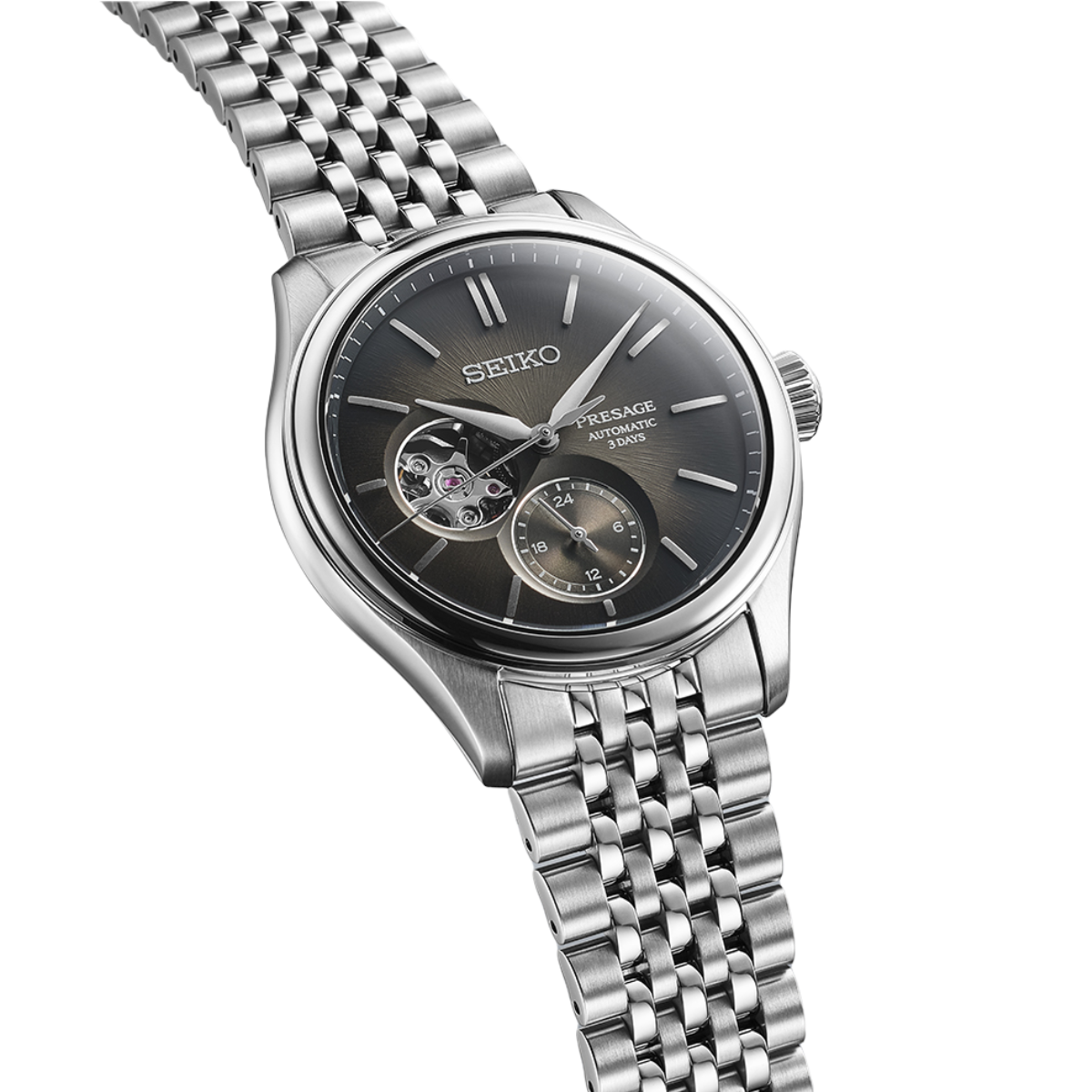 Seiko Presage Classic 'SUMI-IRO' SPB471J1 SPB471 SPB471J Open Heart Dial Mens Watch