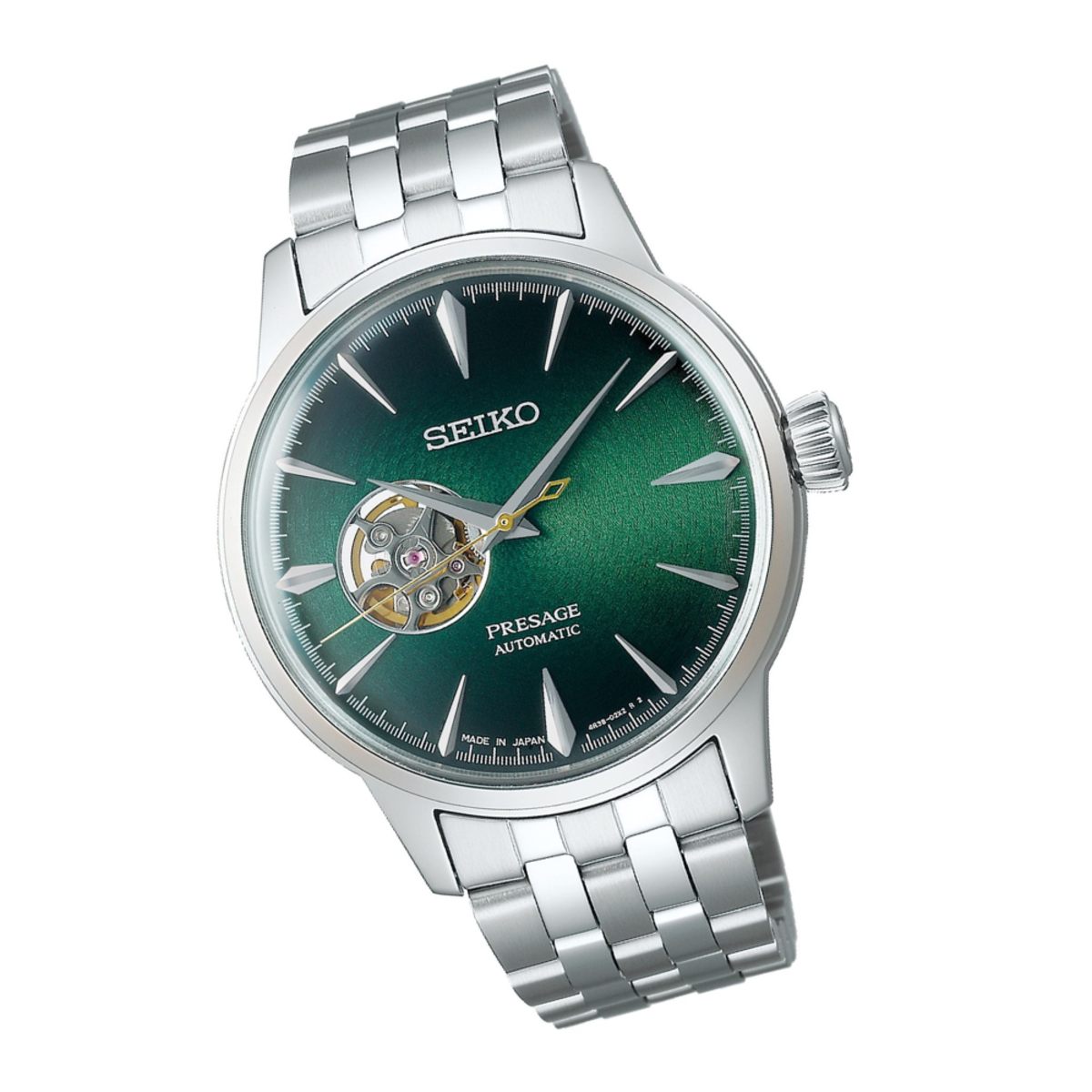 Seiko Presage Cocktail Green Open Heart Dial Grasshopper SSA441J1 SSA441 SSA441J Watch