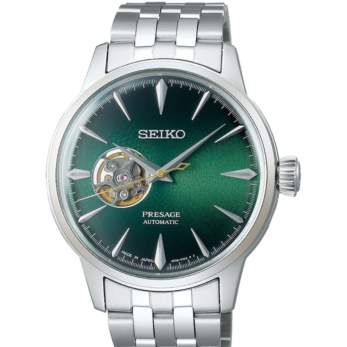 Seiko Presage Cocktail Green Open Heart Dial Grasshopper SSA441J1 SSA441 SSA441J Watch