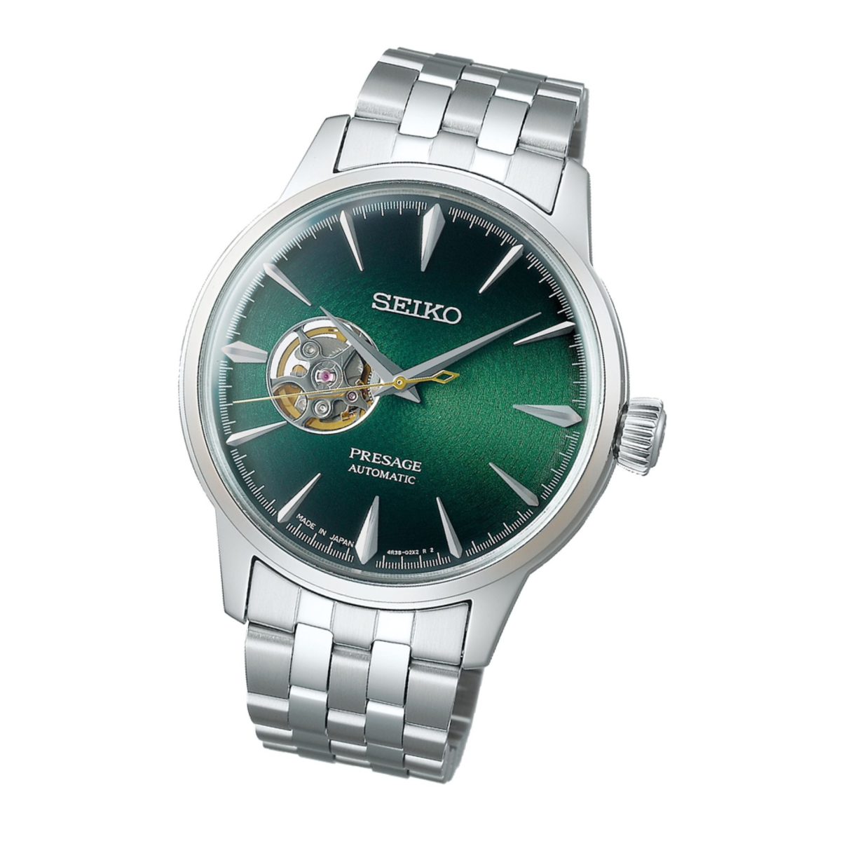 Seiko Presage Cocktail Green Open Heart Dial Grasshopper SSA441J1 SSA441 SSA441J Watch
