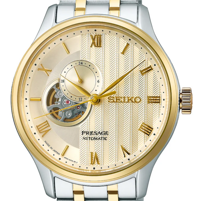 SEIKO Presage "Japanese Zen Garden" Automatic Gold-Tone Sand Dial Watch - SSA464J WATCH SEIKO Presage "Japanese Zen Garden" Automatic Gold-Tone Sand Dial Watch - SSA464J WATCH