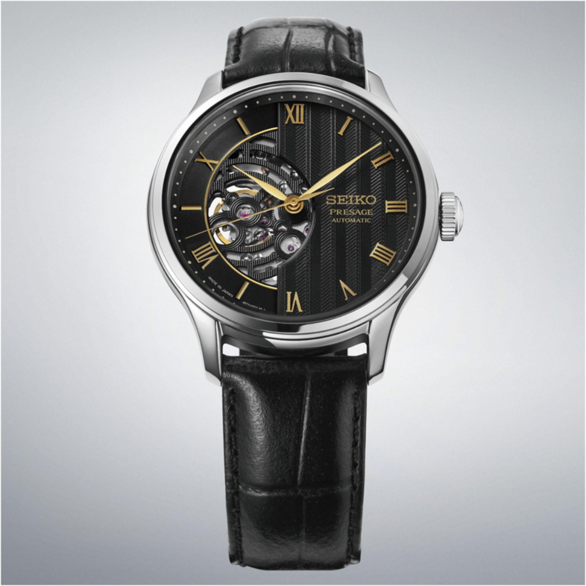 Seiko Presage Semi-Skeleton Japanese Garden Watch HCB008J1