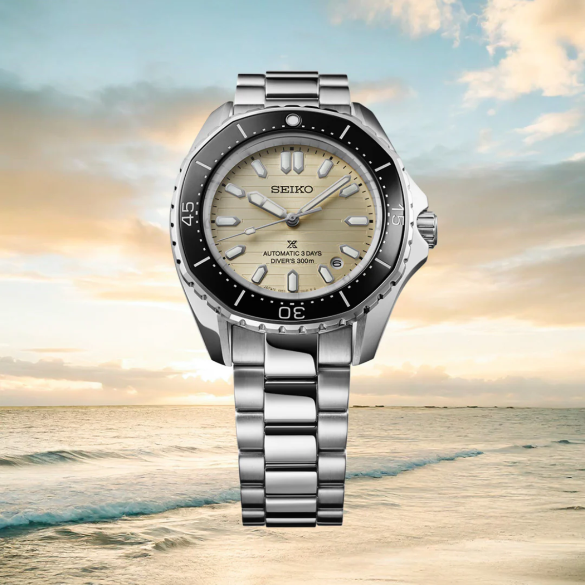 Seiko Prospex SPB481J1 SPB481 SPB481J Polygonal in Pearl White Dial Divers Men's Watch
