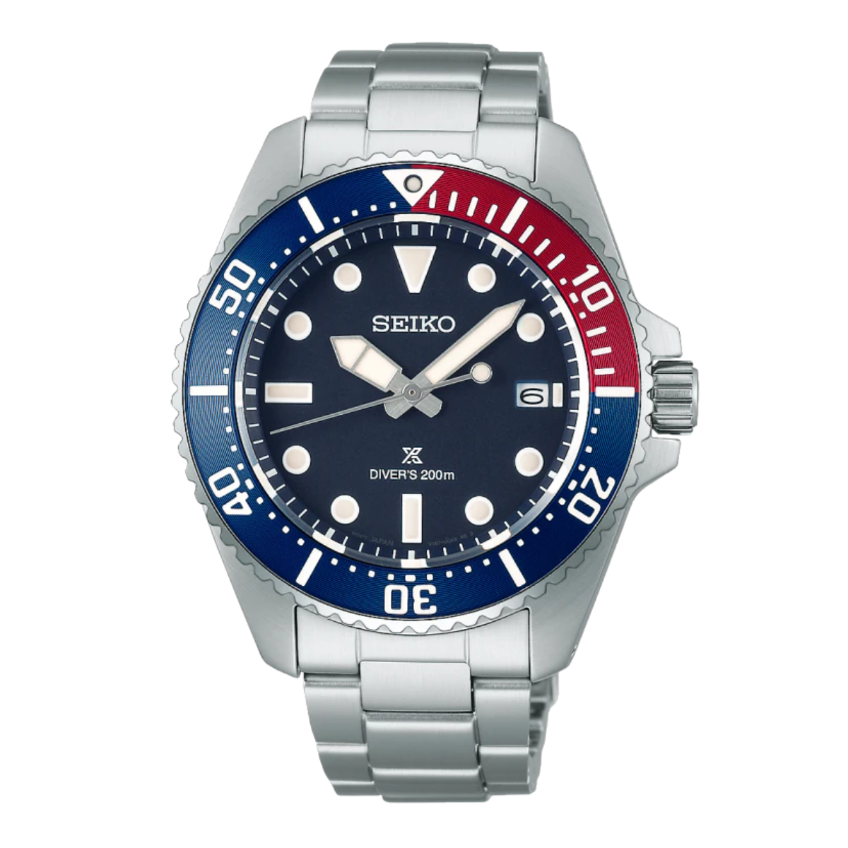 Seiko SNE595P1 SNE595 SNE595P Prospex Solar Powered Divers 200 Mens Blue Dial Watch