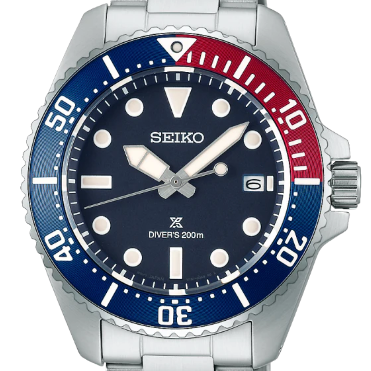 Seiko SNE595P1 SNE595 SNE595P Prospex Solar Powered Divers 200 Mens Blue Dial Watch