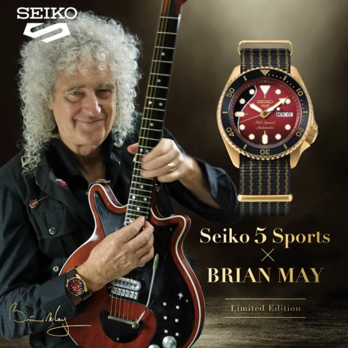 Seiko SRPH80K1 "Red Special II" Brian May Limited Edition