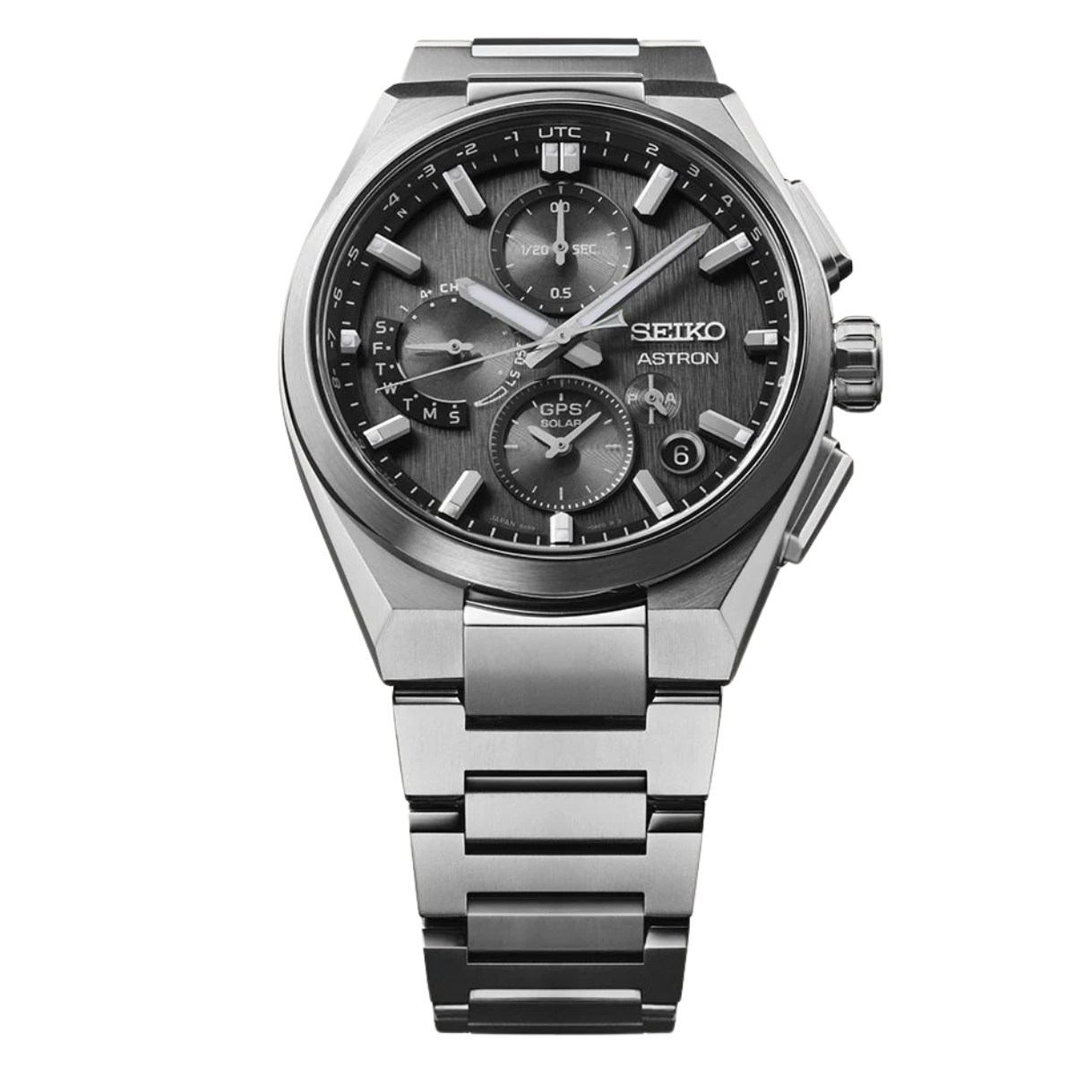 Seiko SSH163J1 SSH163 SSH163J Astron GPS Dual Time Chronograph Solar Mens Watch