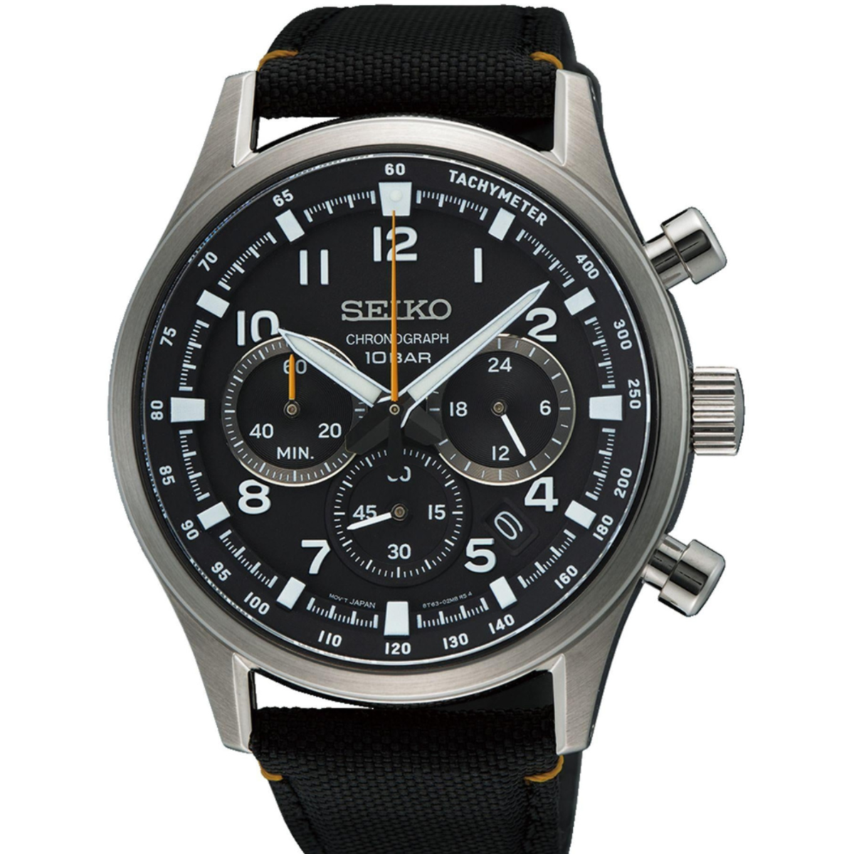 Seiko Chronograph Black Dial Men's Watch SSB449P1