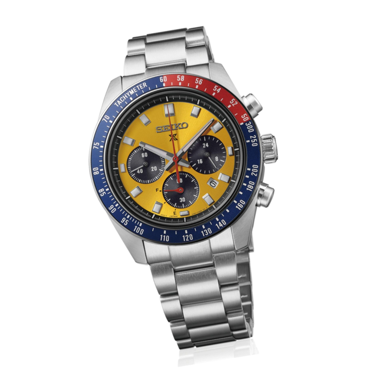Seiko Prospex Speedtimer Solar Chronograph Yellow Dial Watch HBJ004P1