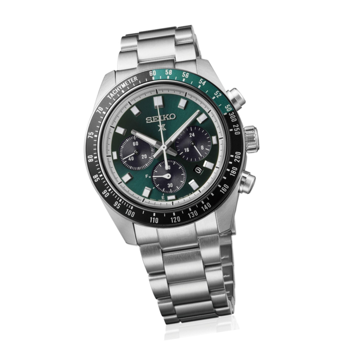 Seiko Prospex Speedtimer Solar Chronograph Green Dial Watch HBJ003P1