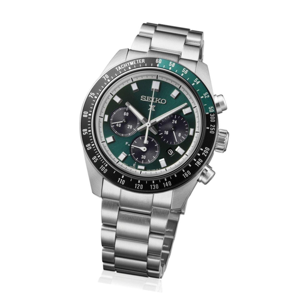Seiko Prospex Speedtimer Solar Chronograph Green Dial Watch HBJ003P1