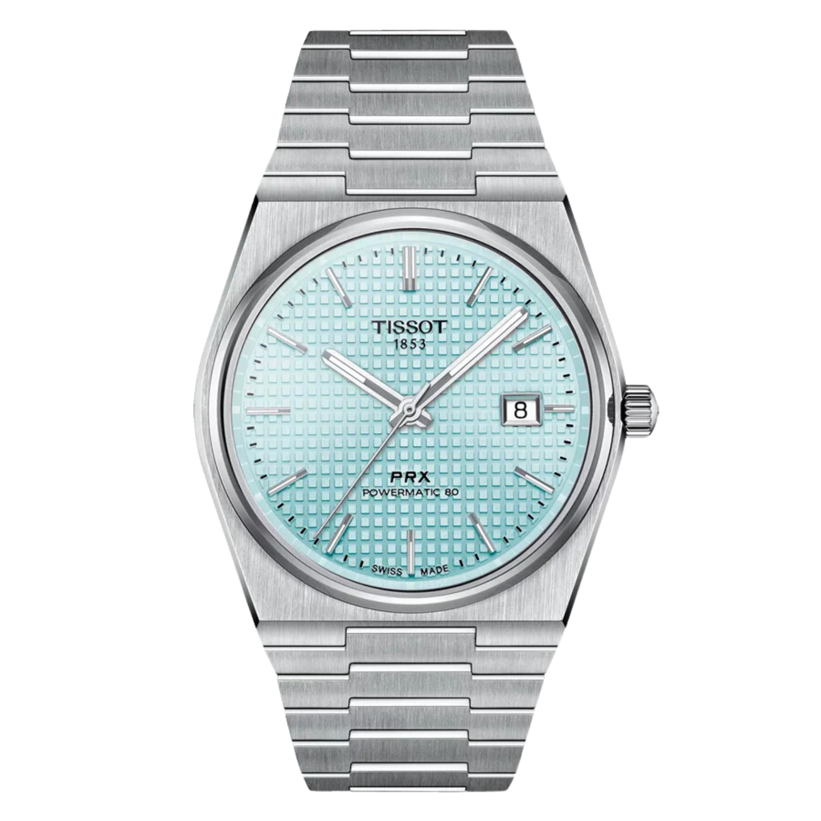 Tissot 1853 PRX Powermatic 80 T137.407.11.351.00 T1374071135100 Ice Blue Dial Mens Watch