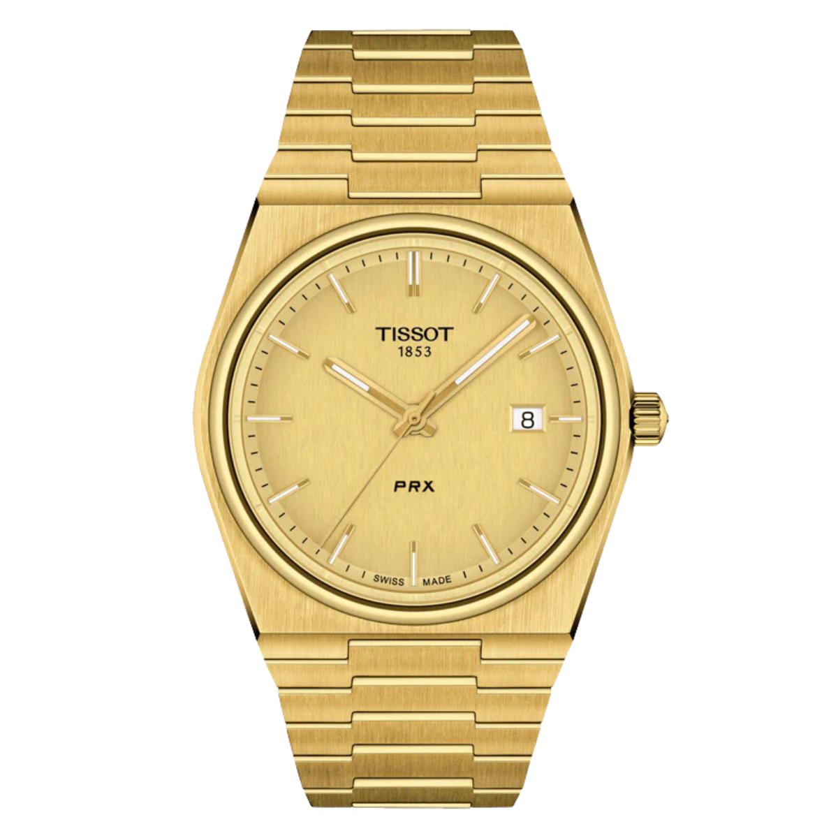 Tissot 1853 PRX T137.410.33.021.00 T1374103302100 Quartz Champagne Dial Mens Watch