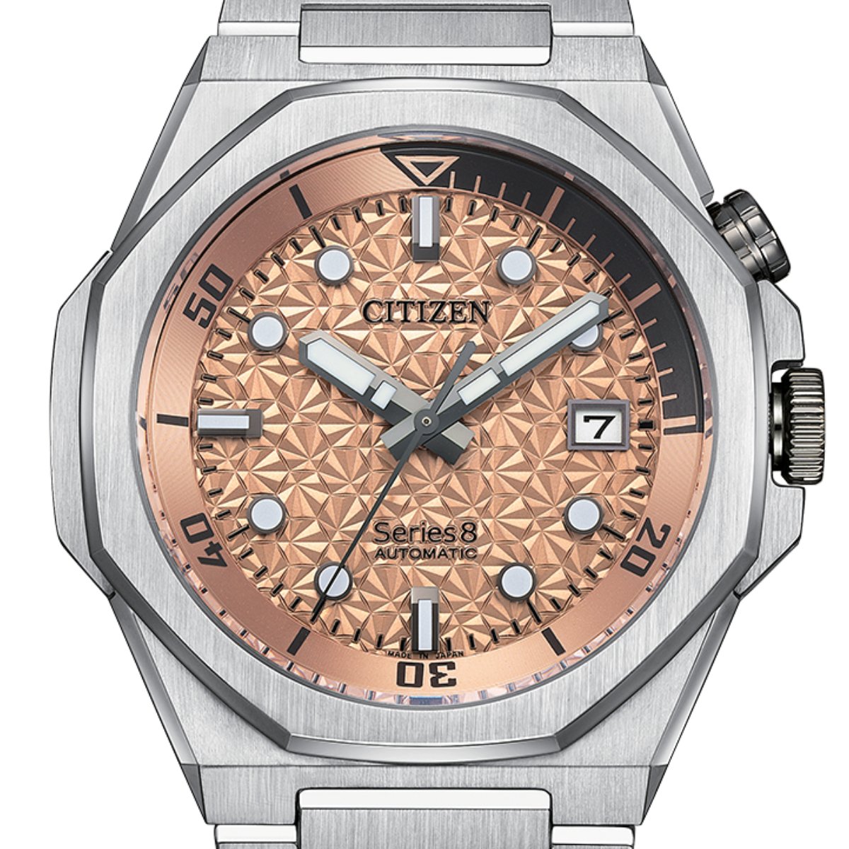 Citizen NB6066-51W NB6066 Series 8 Limited Edition Mechanical Salmon Dial Watch -Citizen