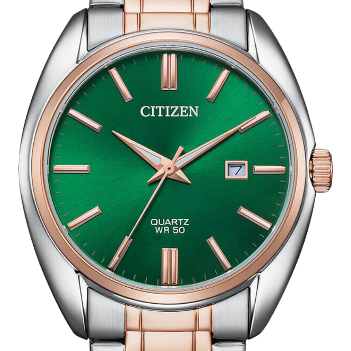 Citizen Quartz BI5104 BI5104-57Z Green Dial Analog Dress Gents Watch -Citizen