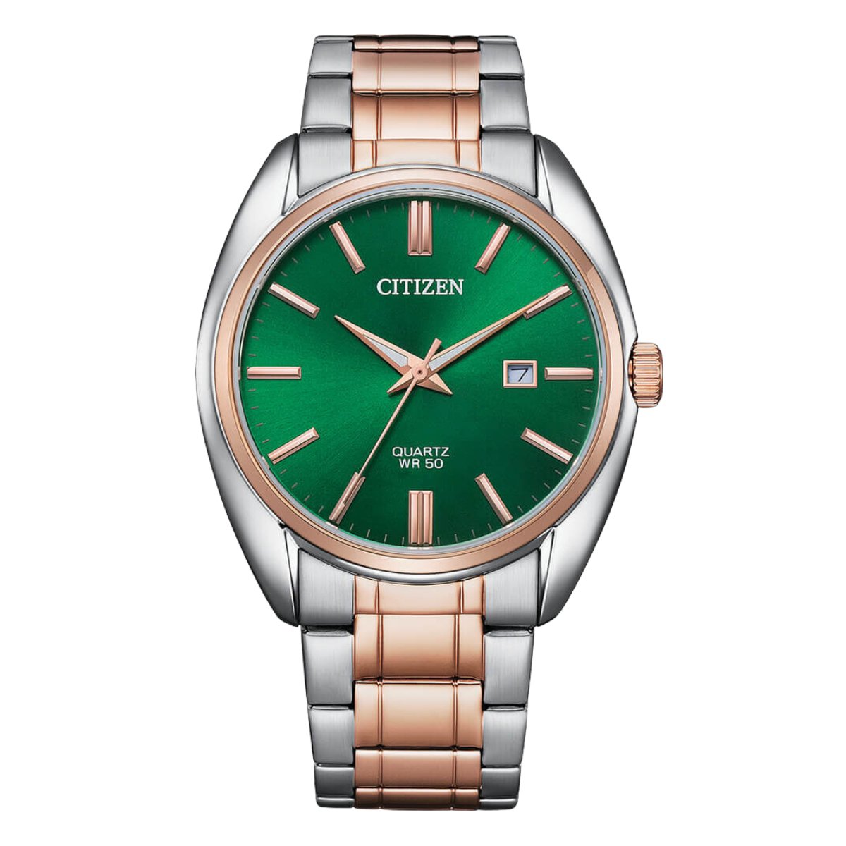 Citizen Quartz BI5104 BI5104-57Z Green Dial Analog Dress Gents Watch -Citizen