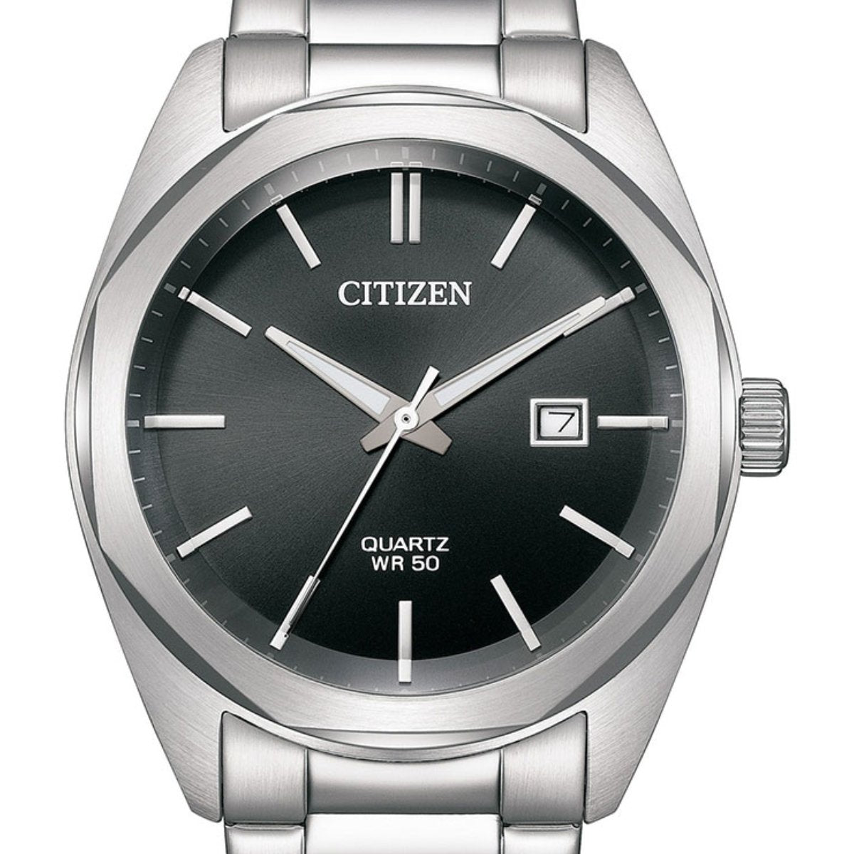 Citizen Quartz BI5110-54E BI5110 Black Dial Analog Dress Gents Watch -Citizen
