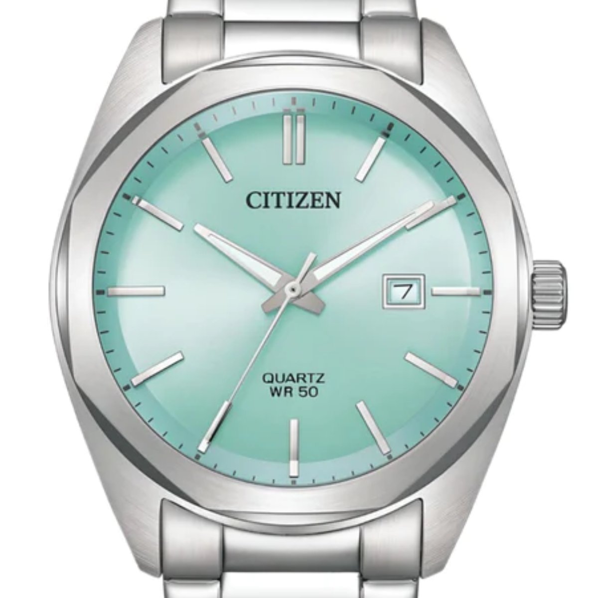 Citizen Quartz BI5110-54M BI5110 Light Blue Dial Stainless Steel Watch -Citizen
