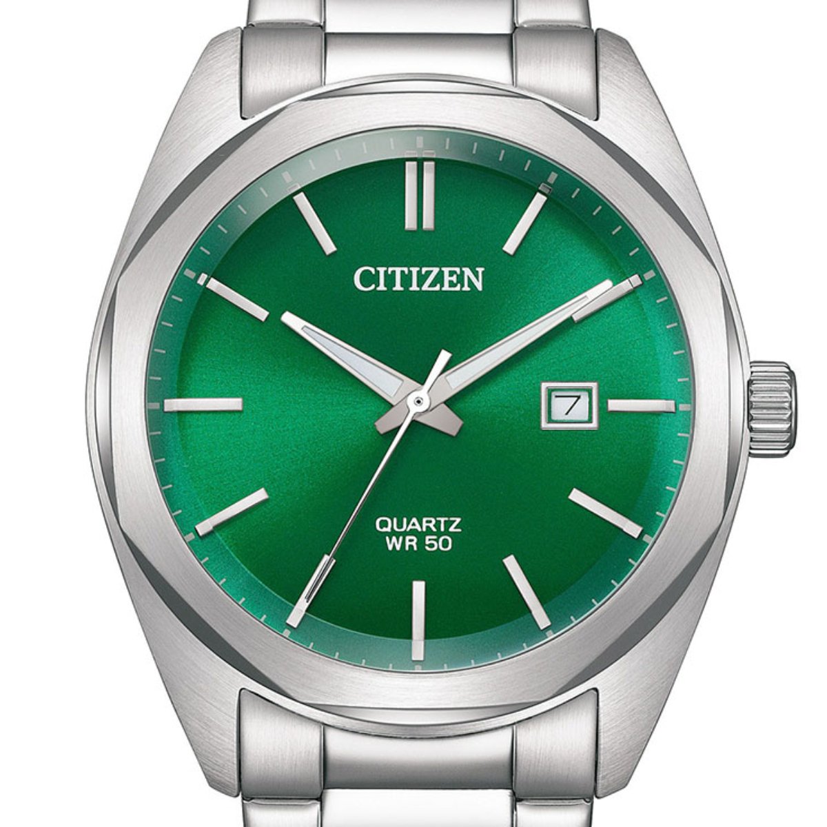 Citizen Quartz BI5110 BI5110-54X Green Dial Analog Dress Gents Watch -Citizen