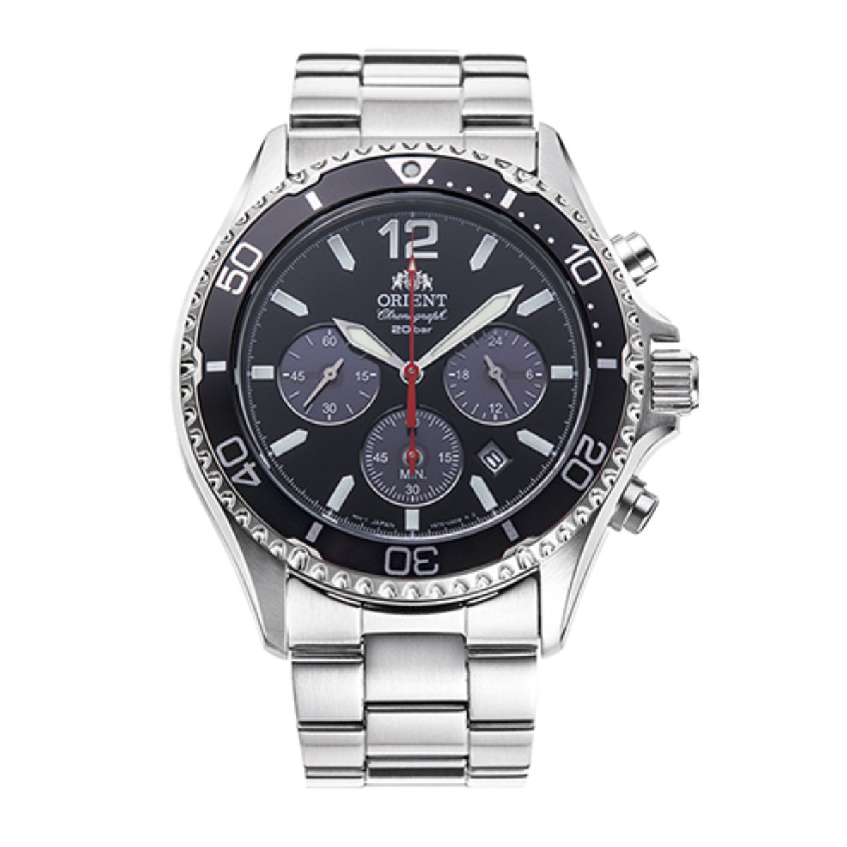 Orient RA-TX0202B10B RA-TX0203S Solar Kamasu Black Dial Divers Watch -Orient