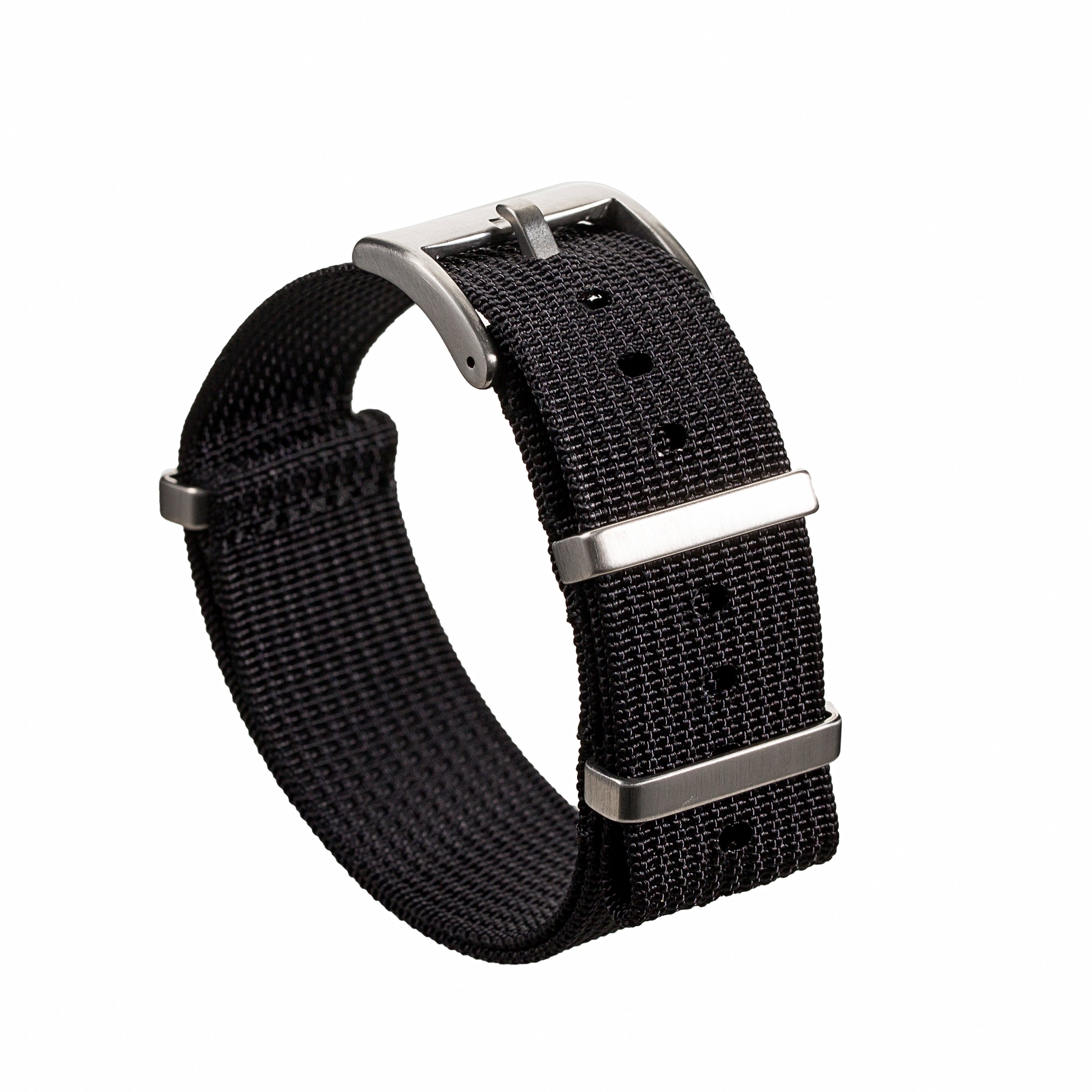 Ribbed Ballistic Nylon Strap – Black (2416)