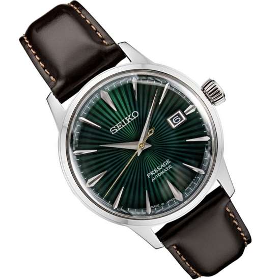 Seiko Presage SRPD37J1 SRPD37 SRPD37J Mockingbird Cocktail Leather Watch -Seiko