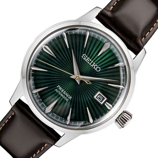 Seiko Presage SRPD37J1 SRPD37 SRPD37J Mockingbird Cocktail Leather Watch -Seiko